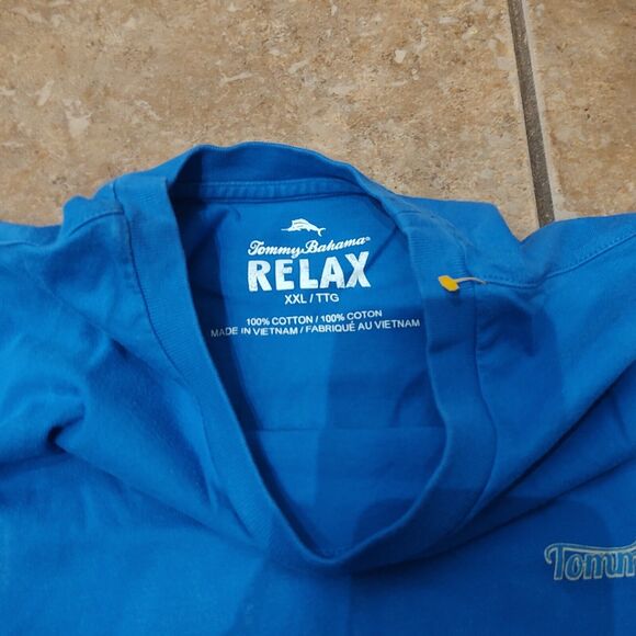Tommy Bahama Relax Shirt Men's XXL Blue Island Riders Motorcycle Graphic Print - Picture 4 of 11